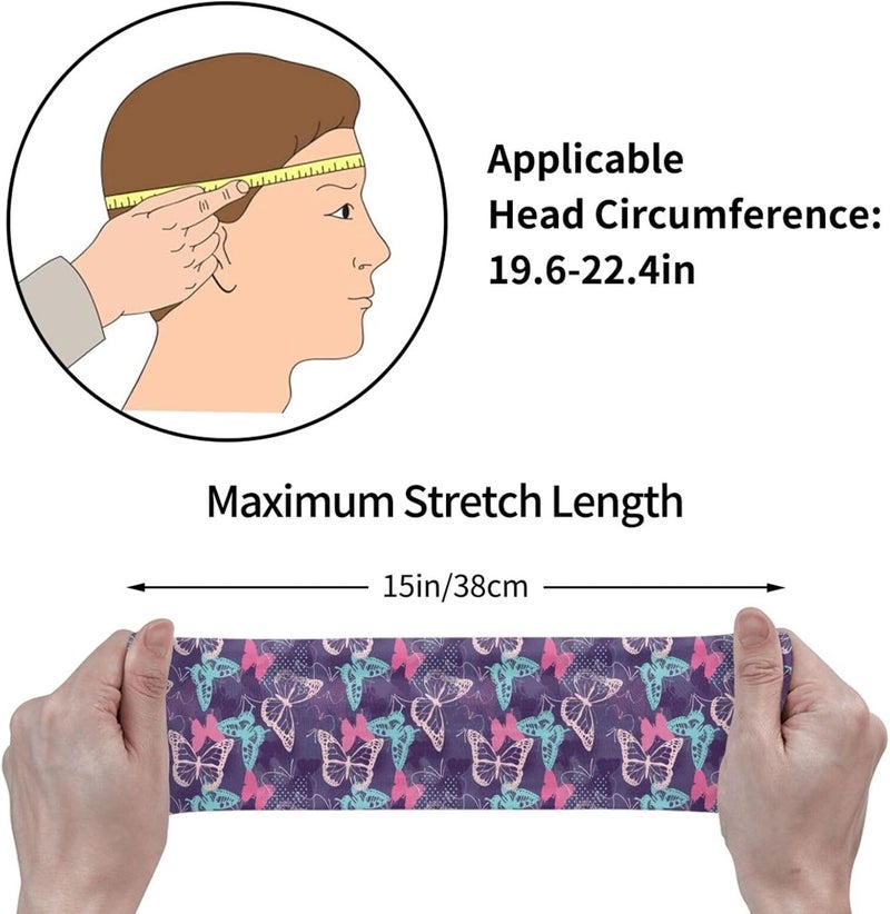 Gianlaima Sports Sweatband Head Bands for Women Men Sweat-Absorbing Headbands Suitable for Running Yoga Fitness Football Exercise - Image 3